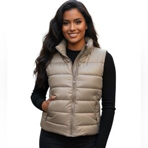 NEW Isabella Active Full Zip Puffer Vest Zippered Pockets Casual Size Small